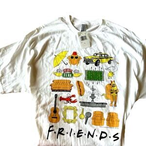 VTG 90s FRIENDS graphic print TEE Y2K F.R.I.E.N.D.S. MENS SHIRT Extra Large XL